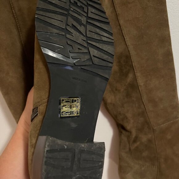 Stuart Weitzman Suede RESERVE over the knee boots, size 37 brown khaki - Picture 7 of 15